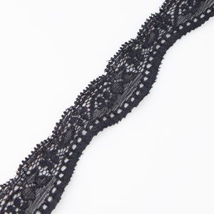 Stretch lace 30 mm / Black