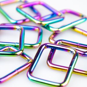 Metal loop square 25 mm / Multicolor