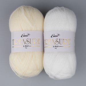 Yarn Emu Treasure 3 Ply 50 g / Different shades