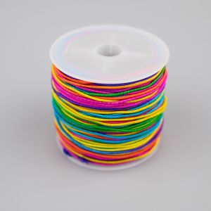 Round coloured elastic band 1 mm / Rainbow