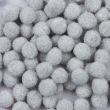 Acrylic pom-poms set 6 mm / Grey