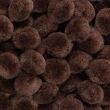 Acrylic pom-poms set 12 mm / Brown