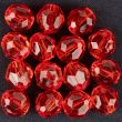 Faceted pearls 12 mm / Red 148