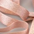 Glitter ribbon 15 mm / Old rose