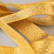 Glitter ribbon 15 mm / Antique gold