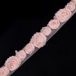 Floral ribbon on mesh 30 mm / Salmon