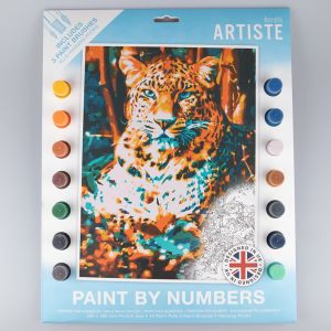 Krāsa pēc skaitļiem / Atpūtas leopards 395x295 mm