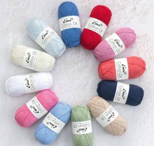 Dzija Emu Cotton DK 100 g / Dažadi toņi